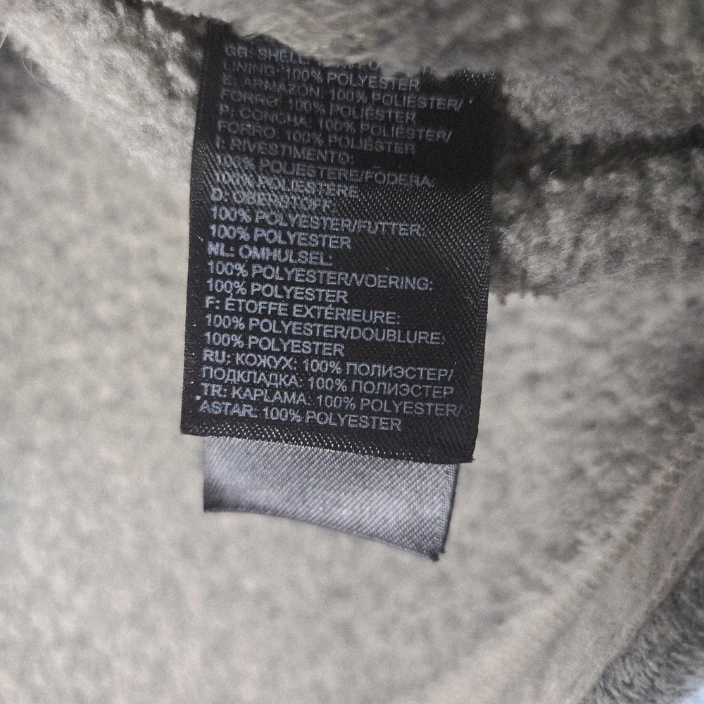 The North Face Jacket Mens S Beige Flecked‎ Fleece Full Zip Lined Pockets